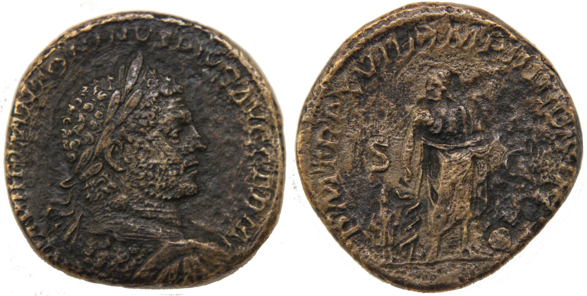 D-Camera Caracalla, Sestertius, Asclepius with Serpent, 6-27-20.jpg