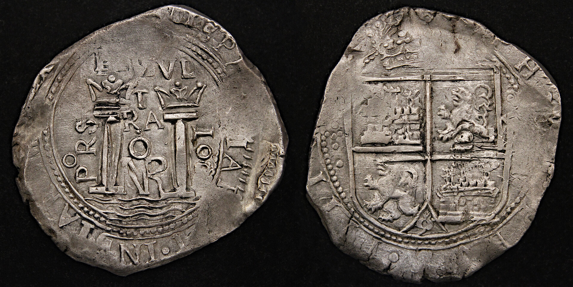 D-Camera Colombia 8 reales Philip IV Bogota 1660s PoRS NR 27.1g  Superior 2-25-22.jpg