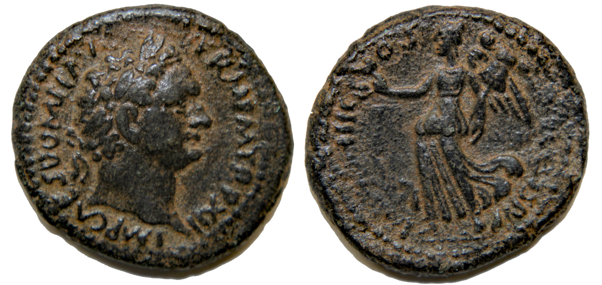 D-Camera Domitian AE 23,  Judea, Caesaraea Maritima, 81-96 AD Hendin 747, 8.9g  01-18-21.jpg