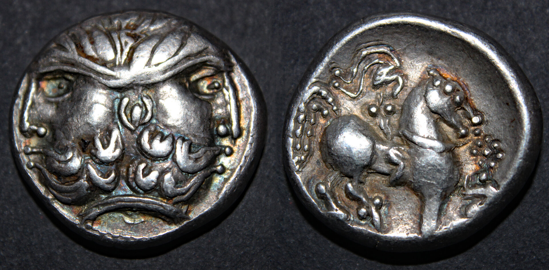 D-Camera Eastern Celts AR tetradrachm Serbia 4th cen BCE Janus head type 12.73g 7-23-21.jpg