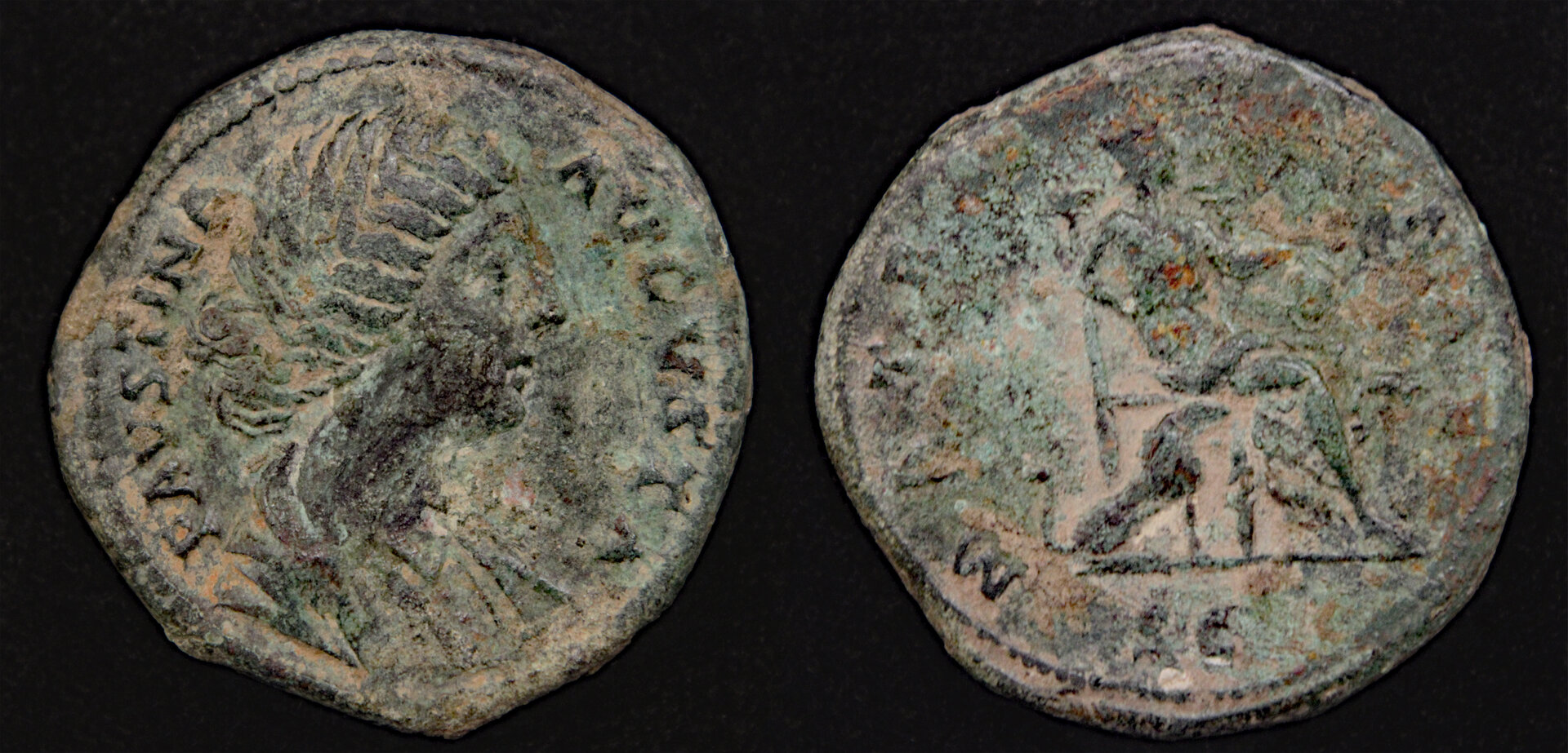 D-Camera Faustina II Æ Sestertius. Rome, AD 170-175-6 MATRI 25.72g Carmona Roma 94 900 3-18-22.jpg