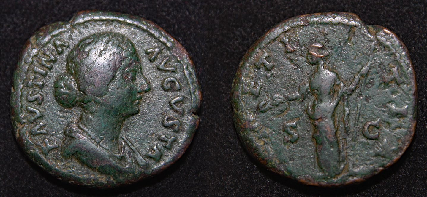 D-Camera Faustina II dupondius Leatitia rev. c 151 12.15g Sal 4-2022 4-3-22.jpg