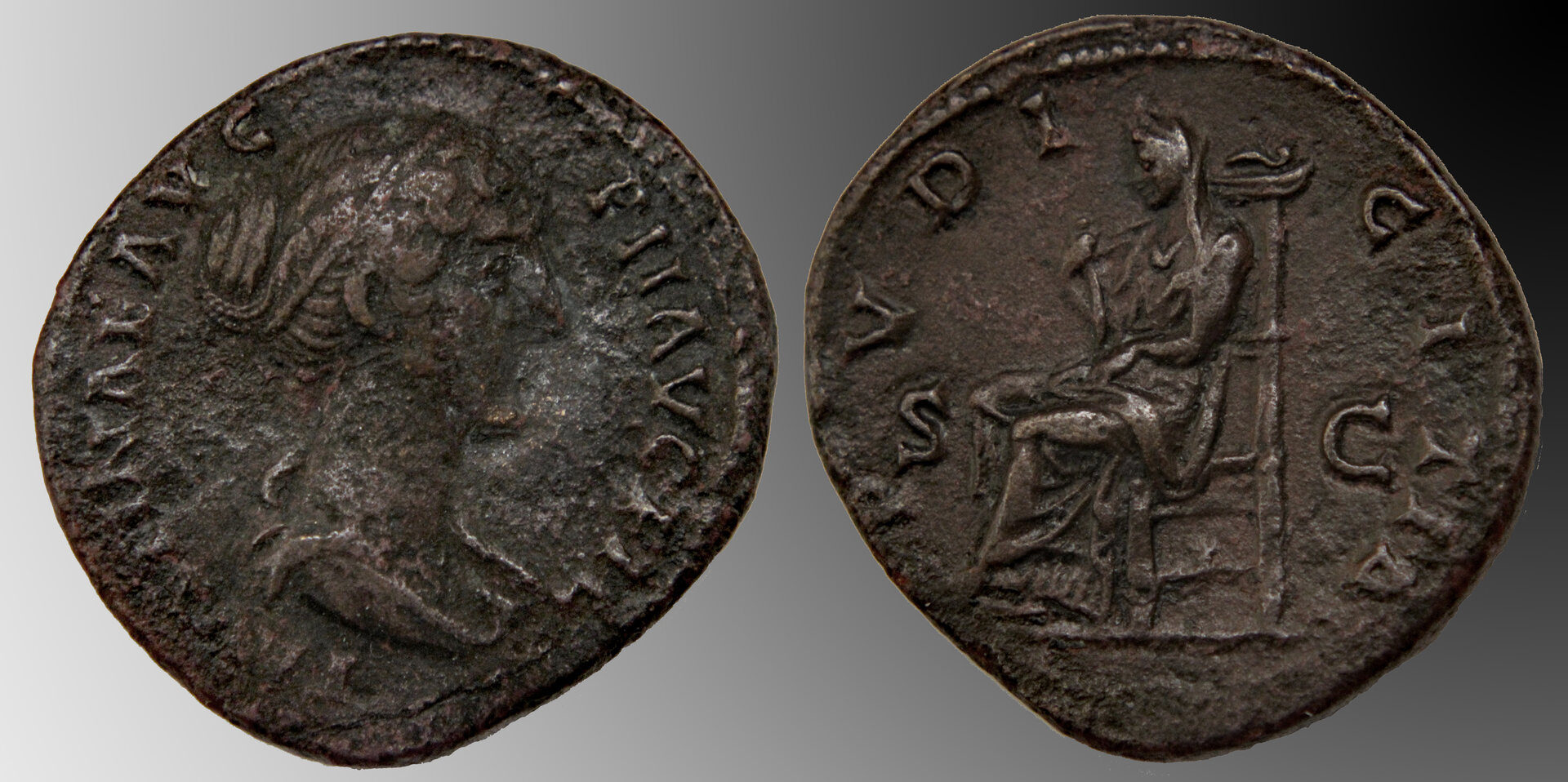 D-Camera Faustina II, sestertius, PVDICITA seated 20.1 g,  11-29-20.jpg