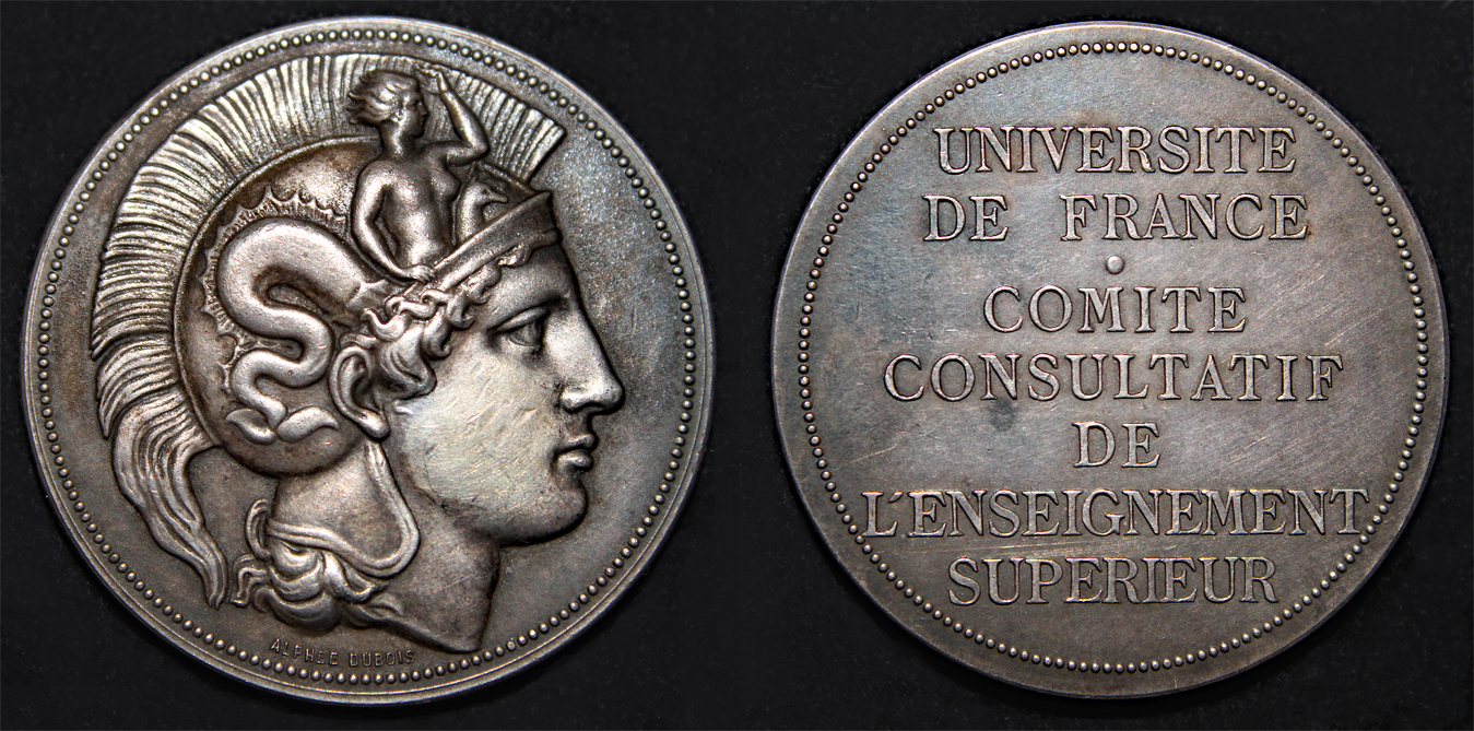 D-Camera France medal U of France 19th cen Alphée Dubois (1831–1905) 27.9g  12-22-22.jpg
