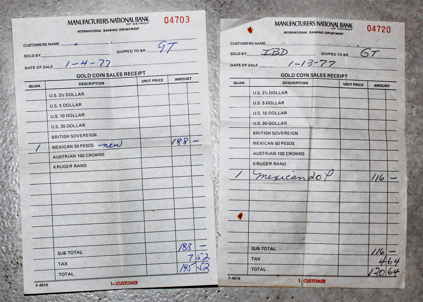 D-Camera gold coin sales receipts, manufacturer's bank detroit, 1977 2-15-22.jpg