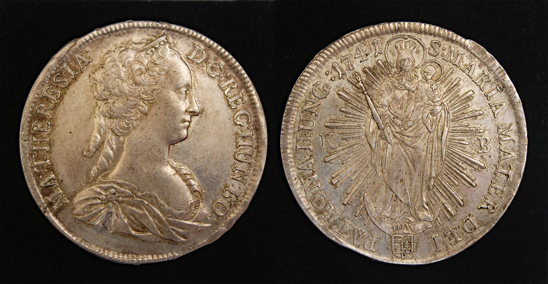 D-Camera Hungary, Bohemia Maria Theresa thaler 1741 KB (Kremnica) KM 328 28.81 g 8-8-24.jpg