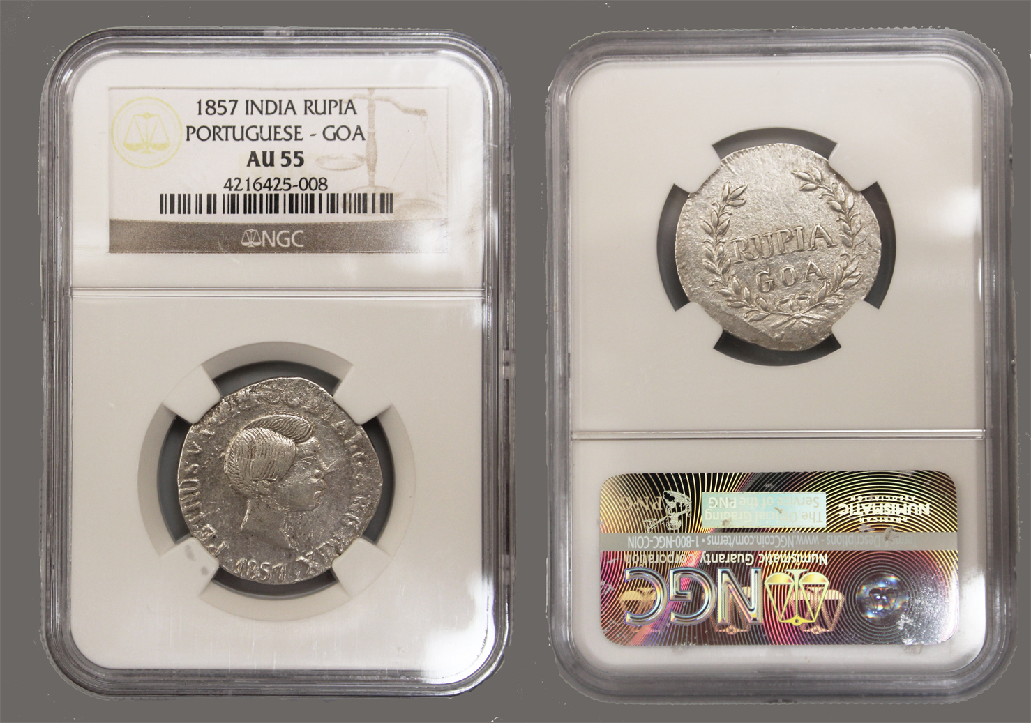 D-Camera India Portuguese Pedro V Goa rupia Sedwick 19 1457 1857 KM# 279 6-13-23.jpg