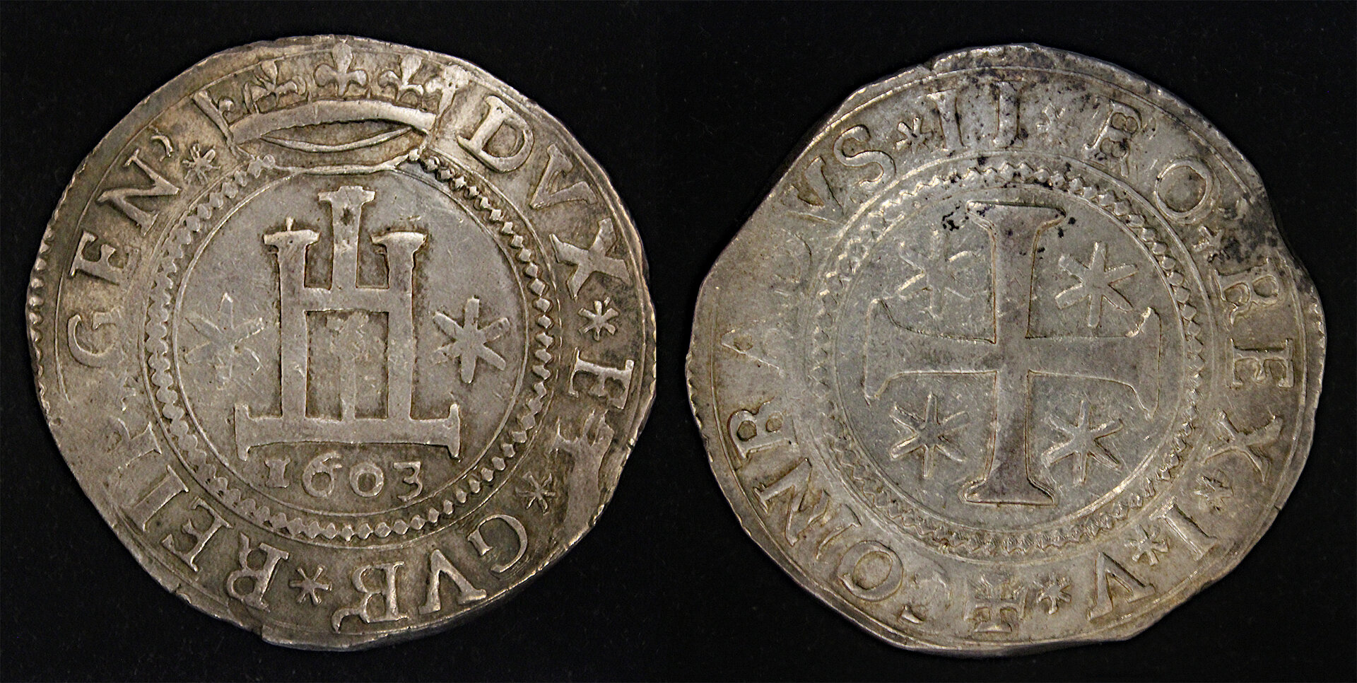 D-Camera Italy Genoa Republic scudo stretto 1603 Conrad II KM 25 38.4 grams 1-31-25.jpg