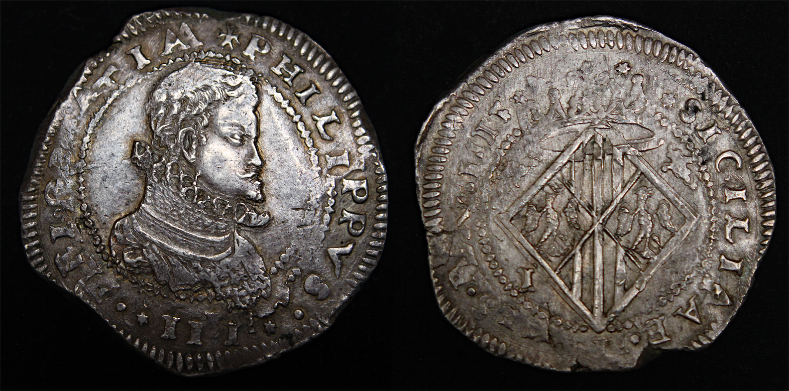 D-Camera Italy Philip III Kingdom of the Two Sicilies 1611 P Messina Spahr 5 31.59 grams 2-28-23.jpg