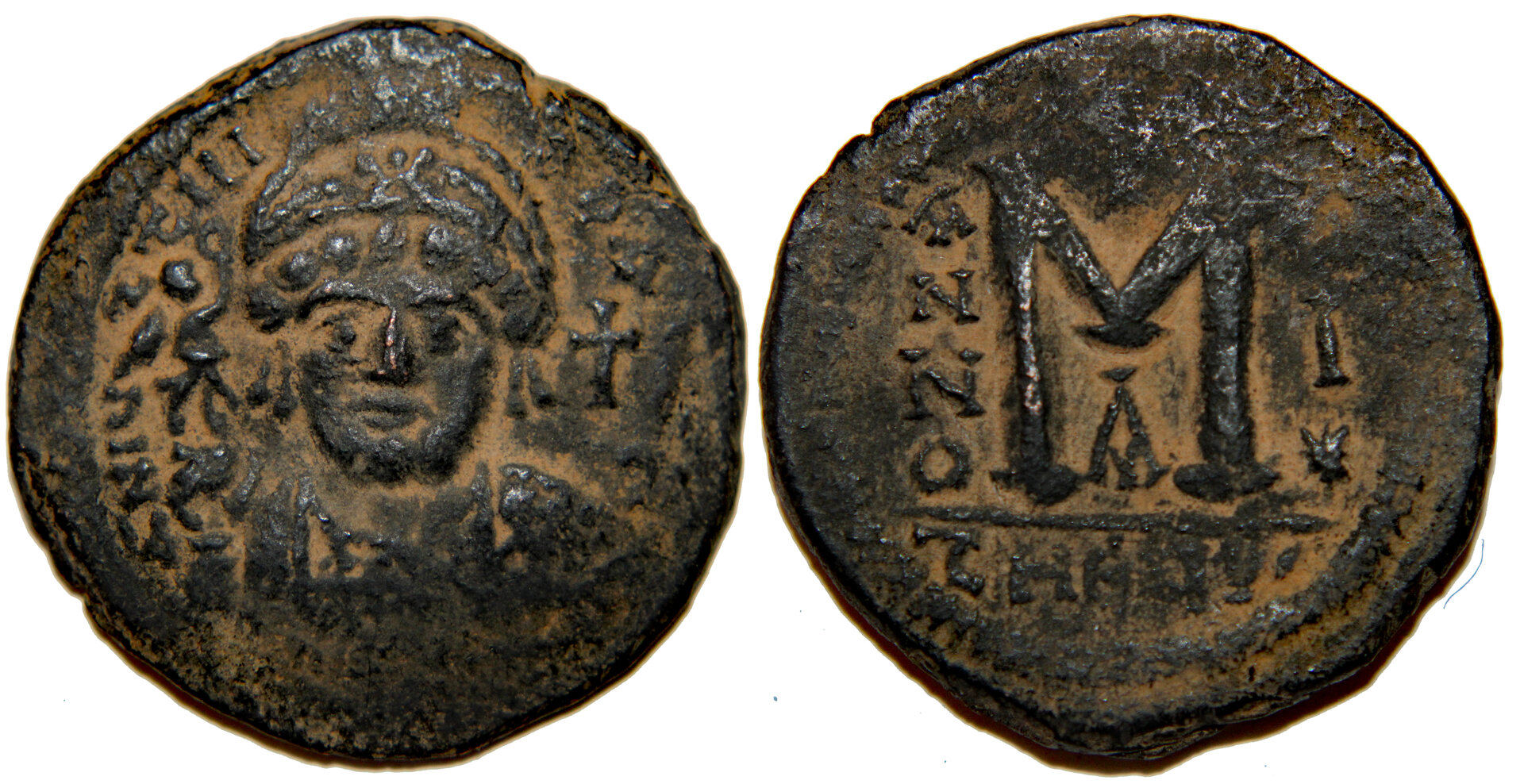 D-Camera Justin II, AE follis, Antioch, Year 1,  565-66 AD officina A SB 378 15.8g  01-20-21.jpg