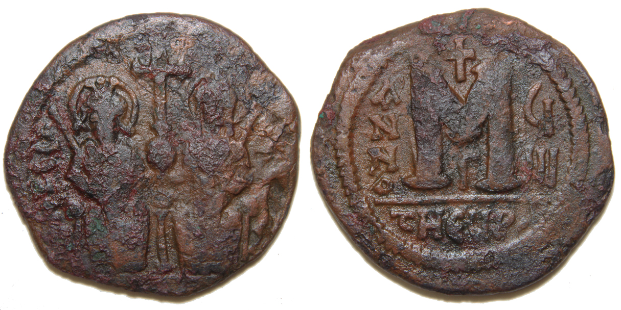 D-Camera Justin II Sophia follis Antioch year 9 572- 573AD  11.28g  Sear 360 Israel 6-4-22.jpg