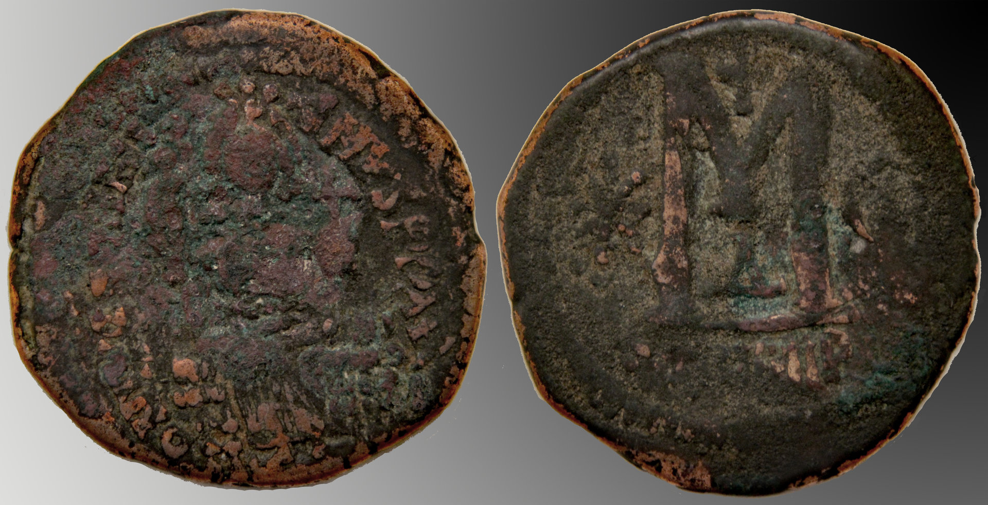 D-Camera Justinian I follis, Antioch, enthroned, 536-37 AD, SB 214  17.3g , 12-21-20.jpg