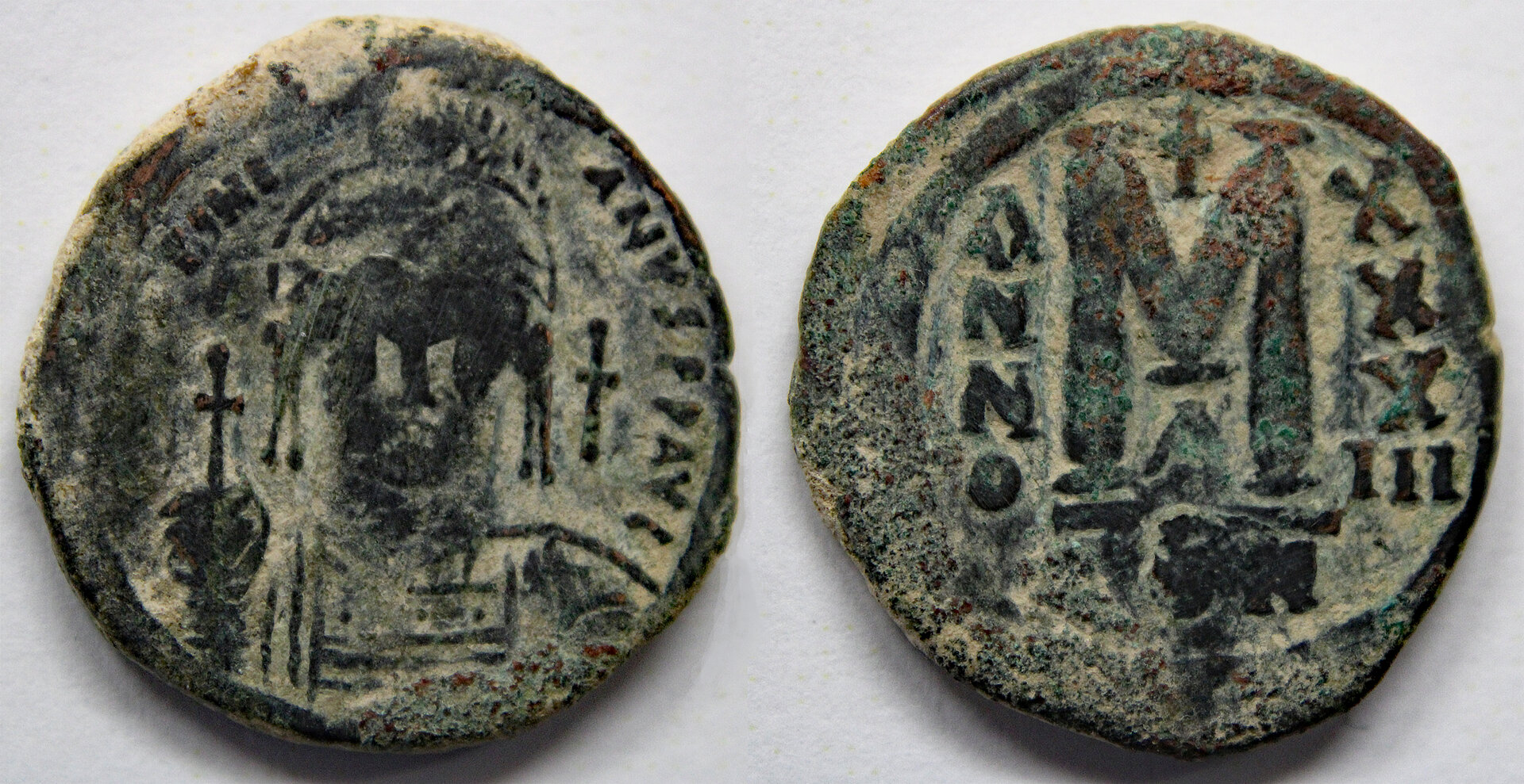 D-Camera Justinian I follis Constantinople year 33 559AD officina delta 16.2g eBay 3-19-22.jpg