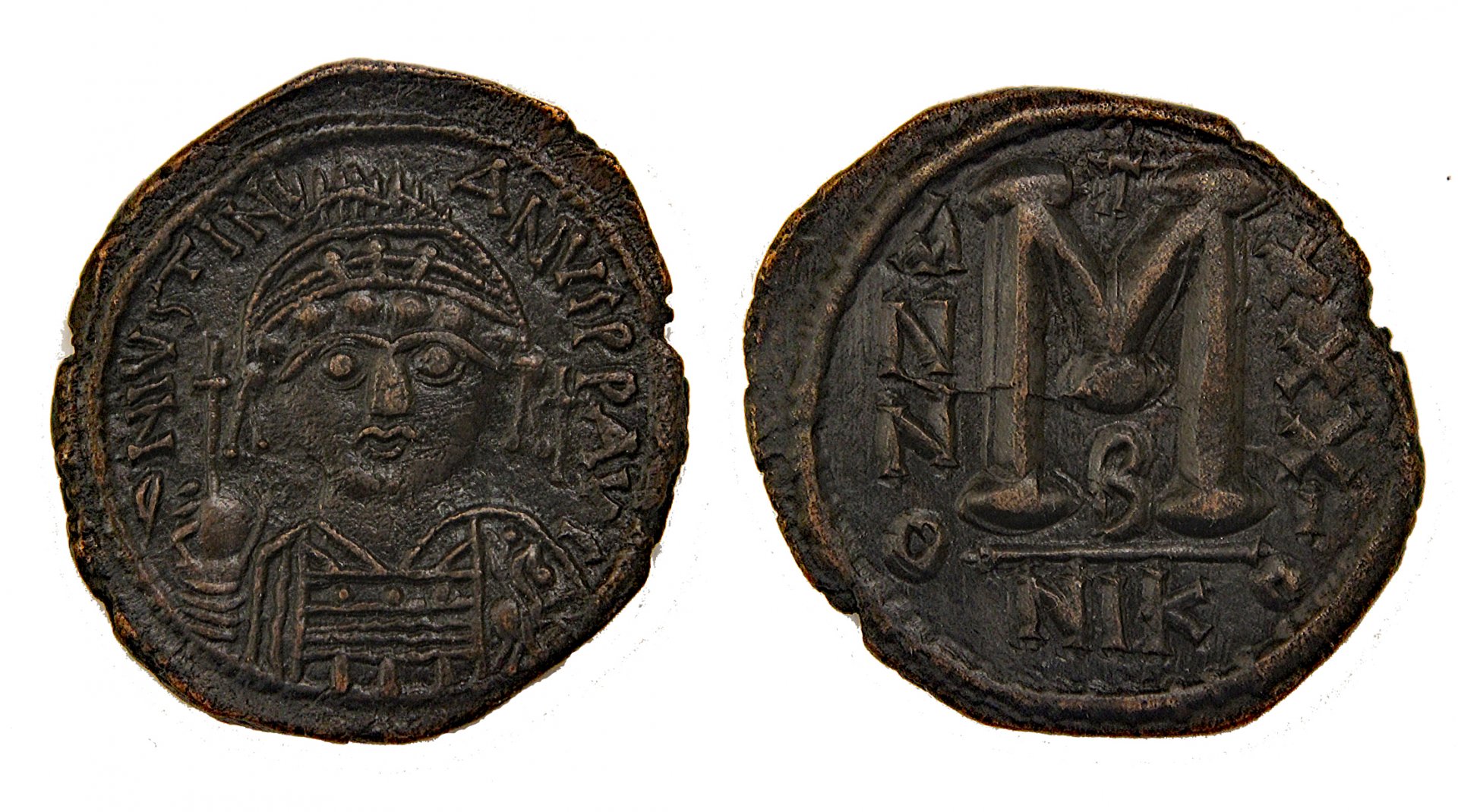 D-Camera Justinian I follis Nicomedia year 31 officina B Sear 201 17.61 grams 10-1-23.jpg