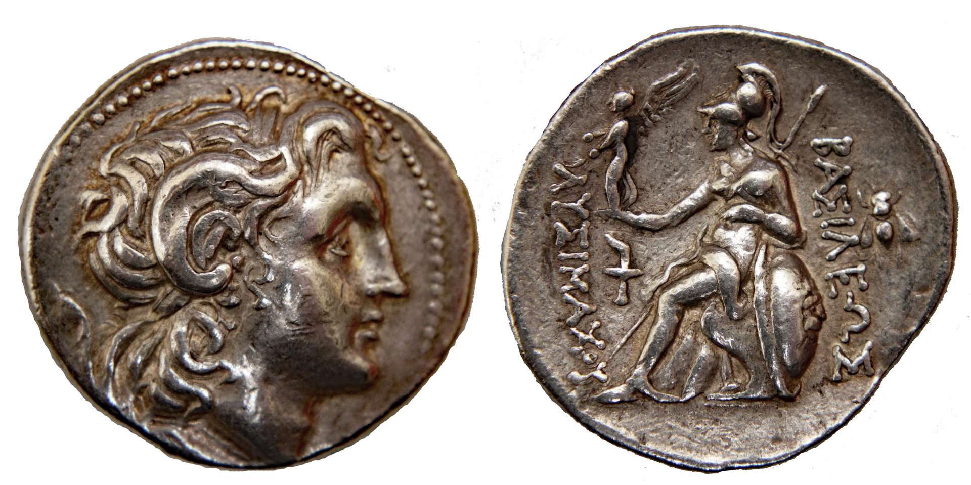 D-Camera Kings of Thrace, Lysimachos tetradrachm, VF, Cleaned, Austin purchase, 1991, 5-23-20.jpg