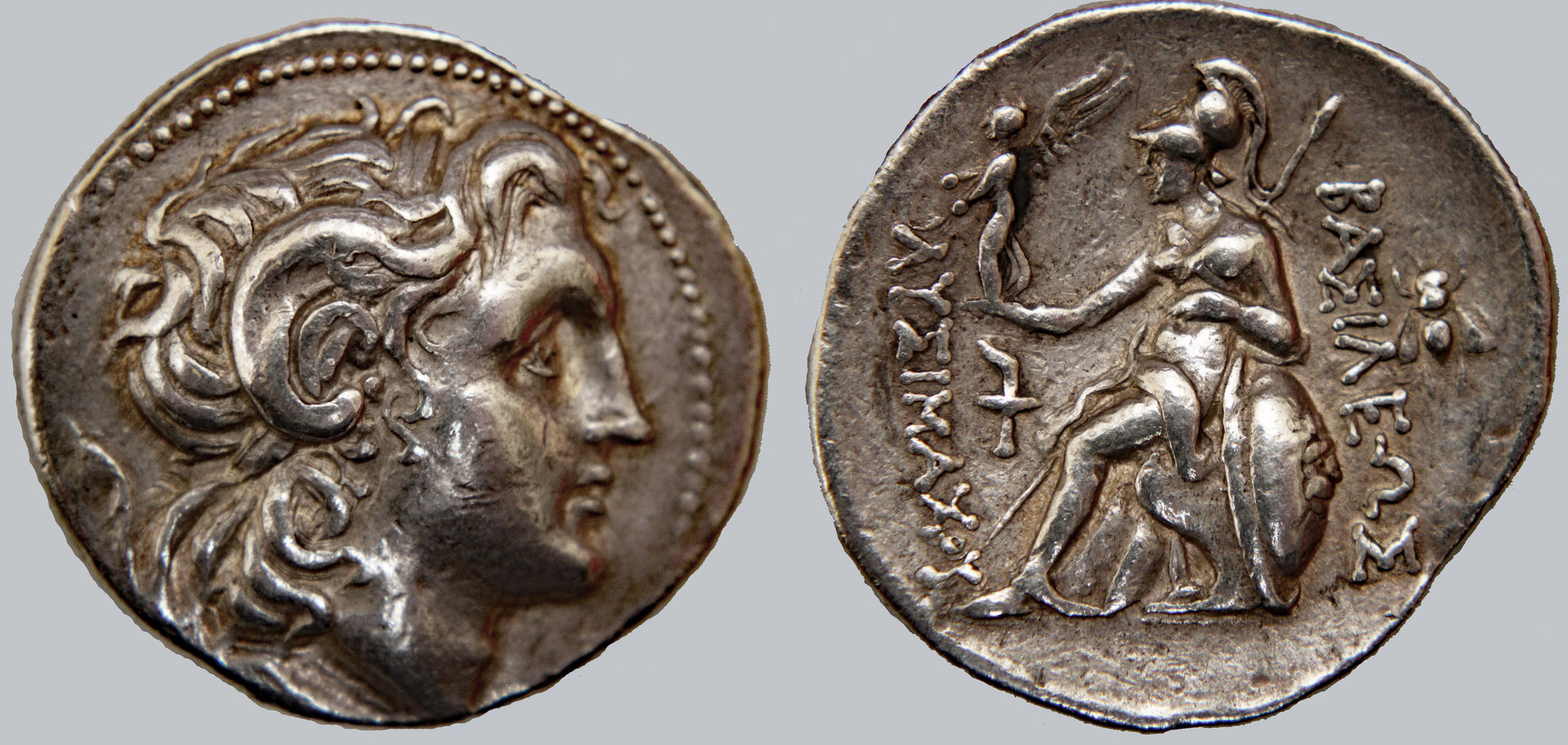 D-Camera Kings of Thrace, Lysimachos tetradrachm, VF, Cleaned, Austin purchase, 1991, 5-23-20.jpg
