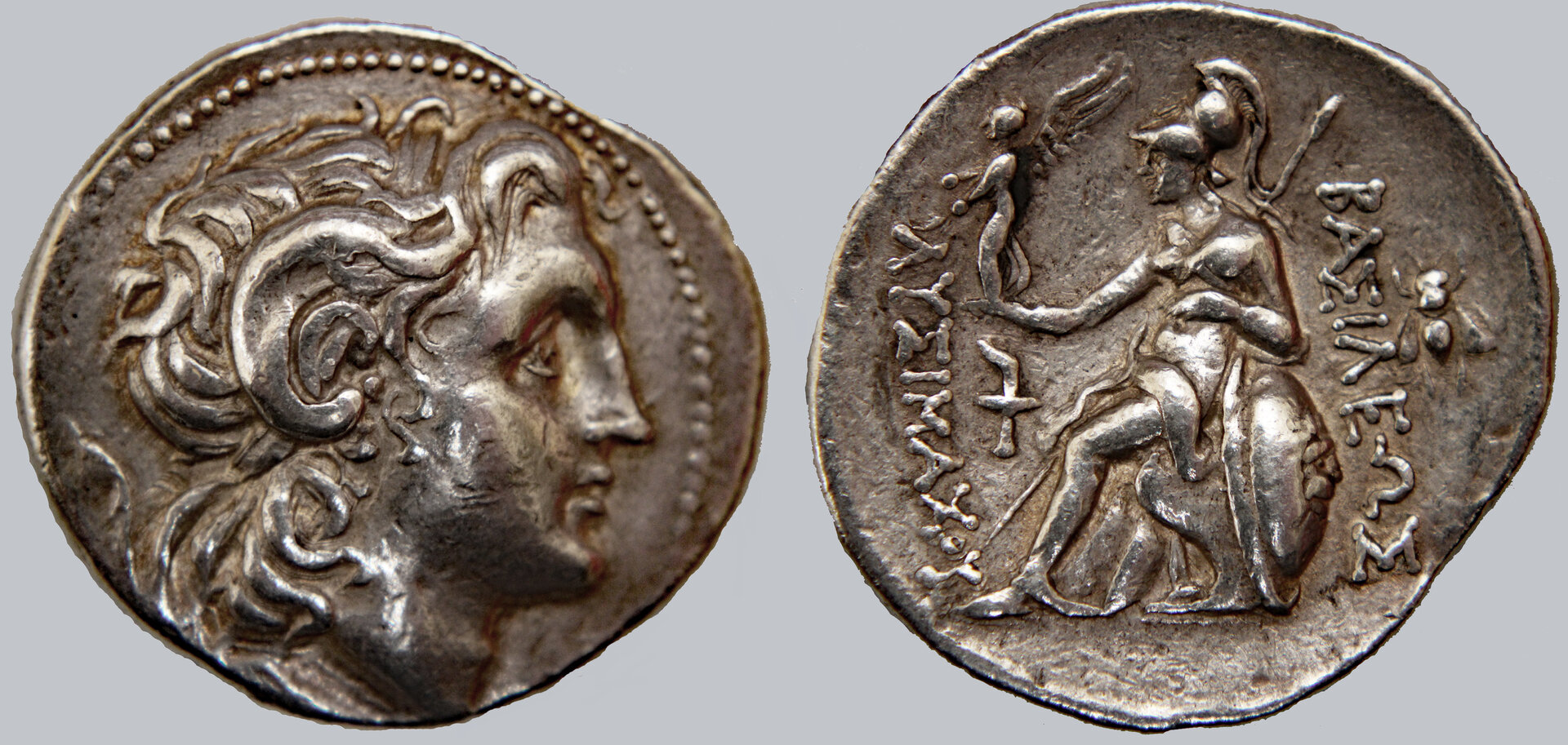 D-Camera Kings of Thrace, Lysimachos tetradrachm, VF, Cleaned, Austin purchase, 1991, 5-23-20.jpg