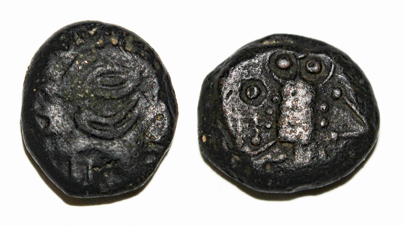 D-Camera Lihyan.  AE owl 2nd-1st cen BC 12.70 grams CNG eAuction 528 log 188  2-17-23.jpg