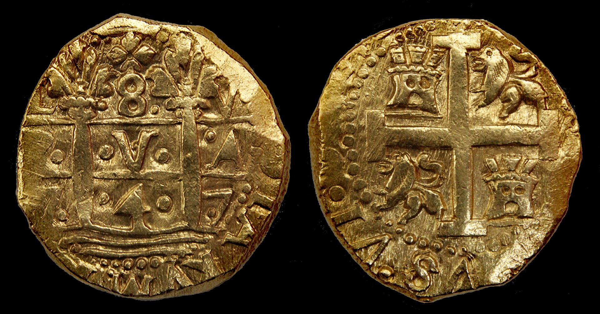 D-Camera Lima 8 escudos, Ferdinand VI, (1)747, Assayer V. KM 47 26.98 grams 3-8-23.jpg