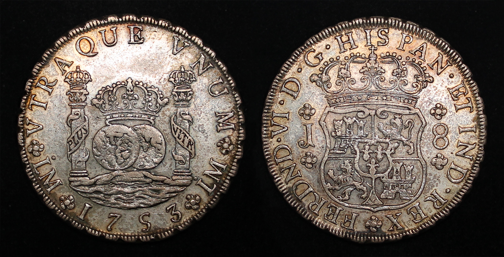 D-Camera Lima 8 reales Ferdinand VI 1753 J KM 55.1 Gilboy L-8-3 26.90 grams 4-4-23.jpg