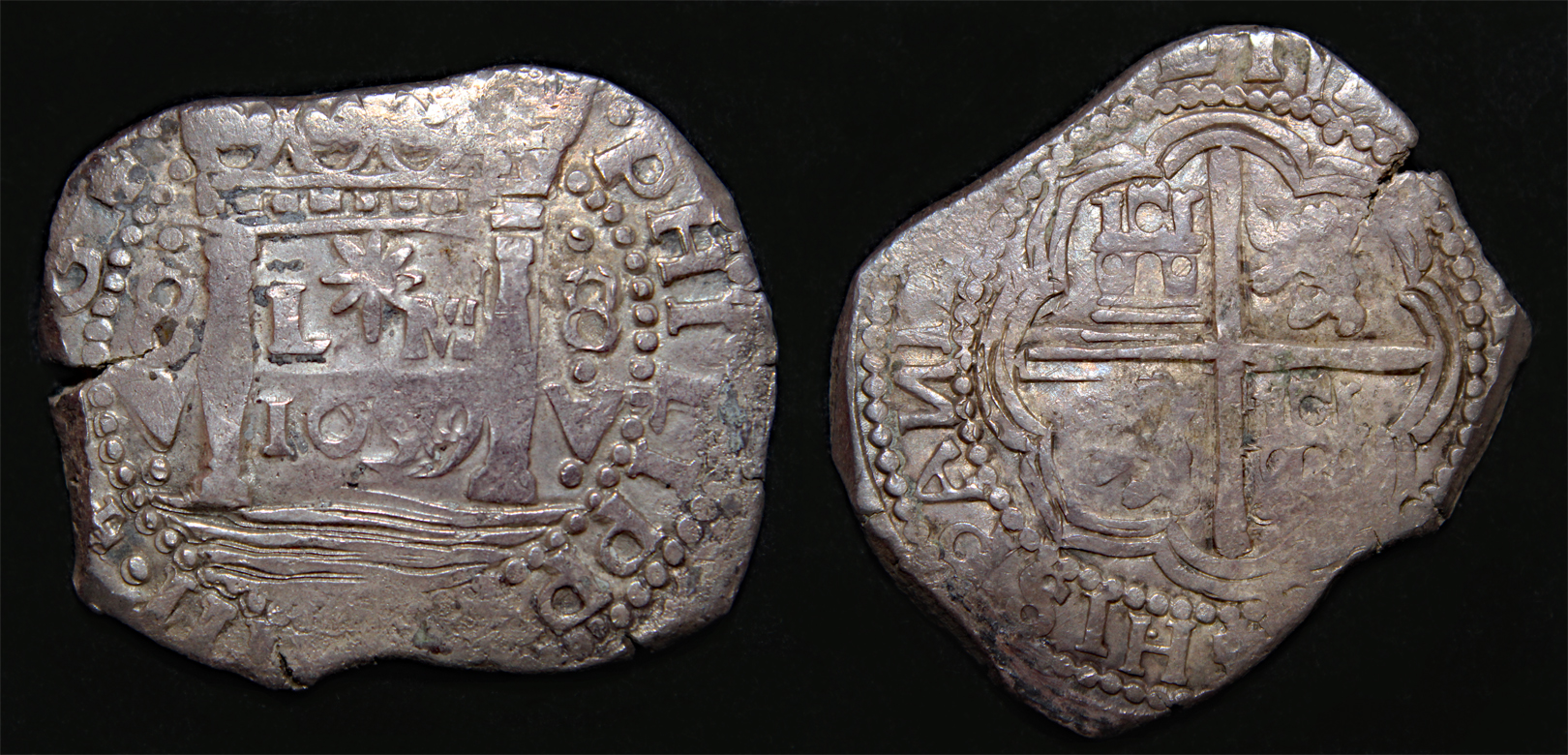 D-Camera Lima 8 reales Phi IV 1659 Assayer V Star of Lim, KM 18.1 27.6 grams Sedwick ref  3-7-23.jpg