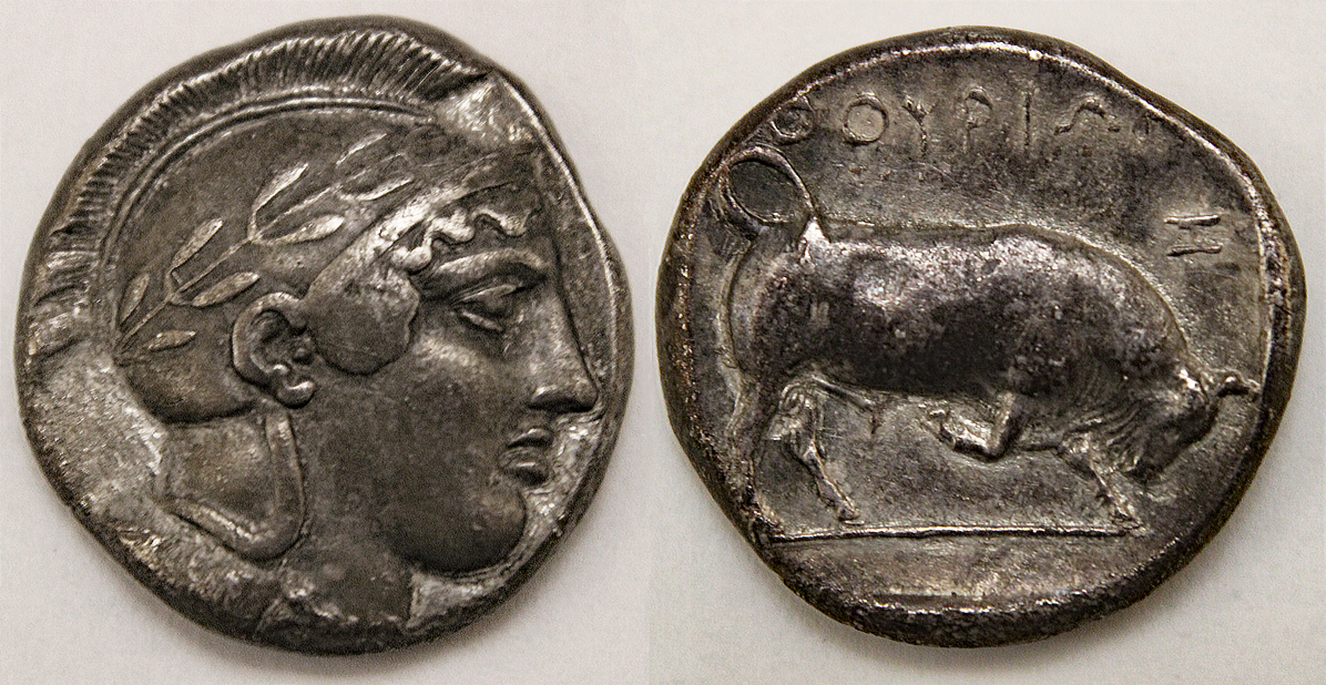 D-Camera Lucania Thurium tetradrachm double nomos 443-400 BC 15.47g Reshoot 4-6-21.jpg