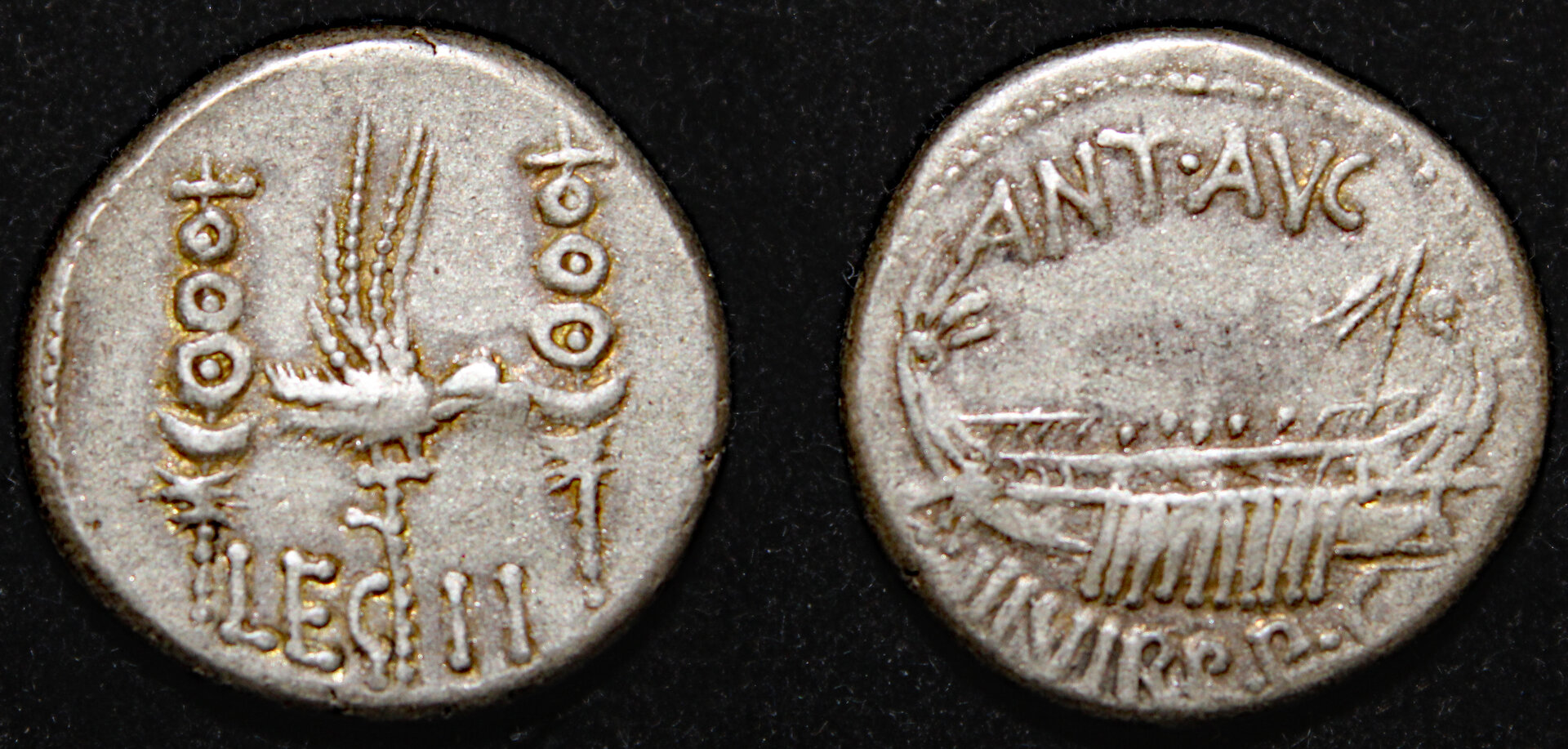 D-Camera Mark Antony denarius leg II  flash 32-31BC 3.81g 2-26-22.jpg