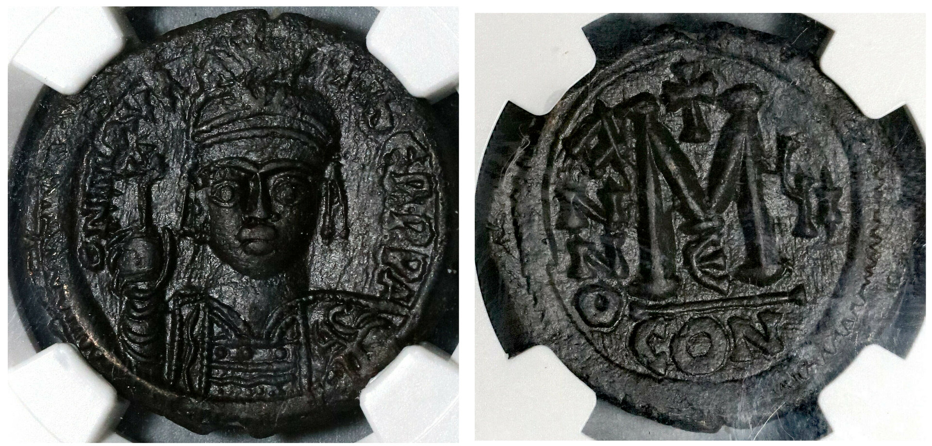D-Camera Maurice Tiberius, follis, 588-589 CE, Sear 494, 11.29 grams eBay NGC 2020 12-3-20.jpg