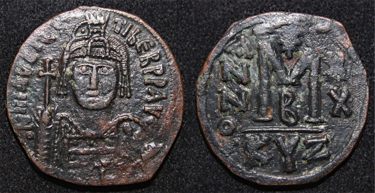 D-Camera Maurice Tiberius follis Cyzicus RY 20 AD 601-2.AD 9.96g  Roma95 1486 Sear 519 5-2-22.jpg