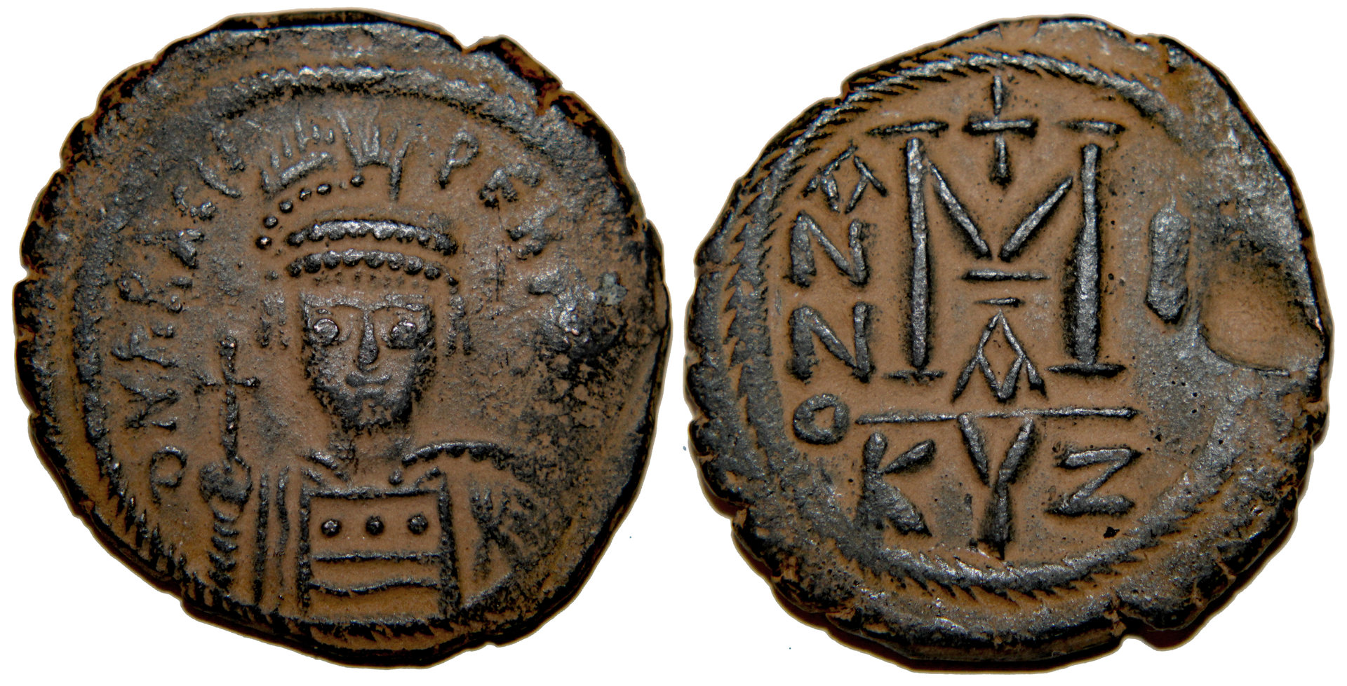D-Camera Maurice Tiberius  follis, Cyzicus, Year 1,  582-83 AD officina A SB 492 11.0g  01-20-21.jpg