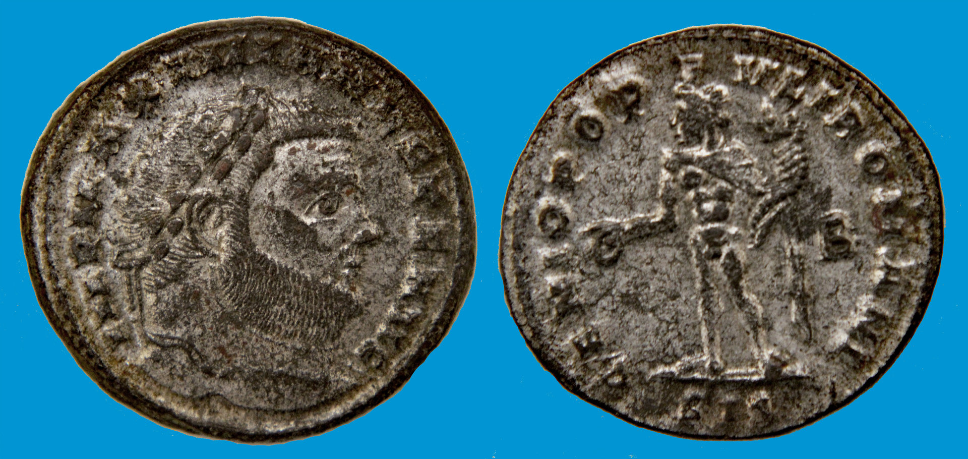 D-Camera Maximianus Follis, Silvered, 286-310 AD, Siscia Mint,, 7-21-20.jpg