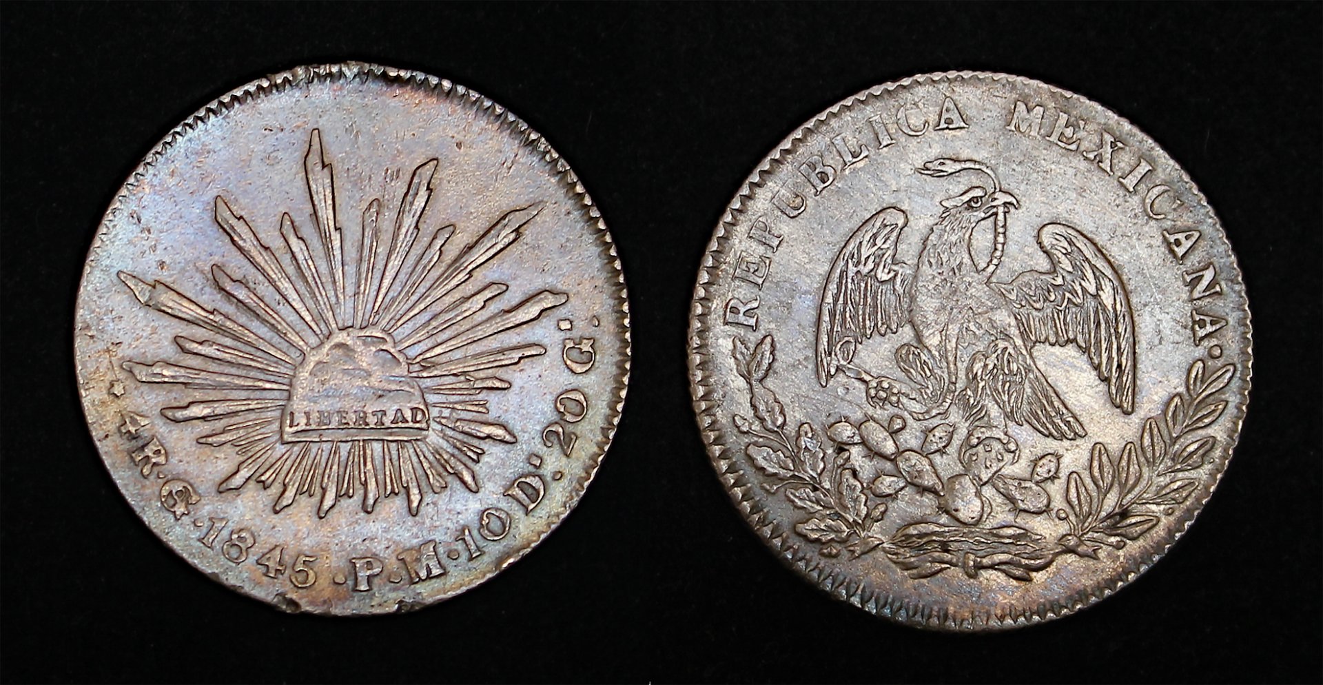 D-Camera Mexico 4 reales Guanajuato 1845 PM KM 375.4 13.43 grams 6-7-23.jpg