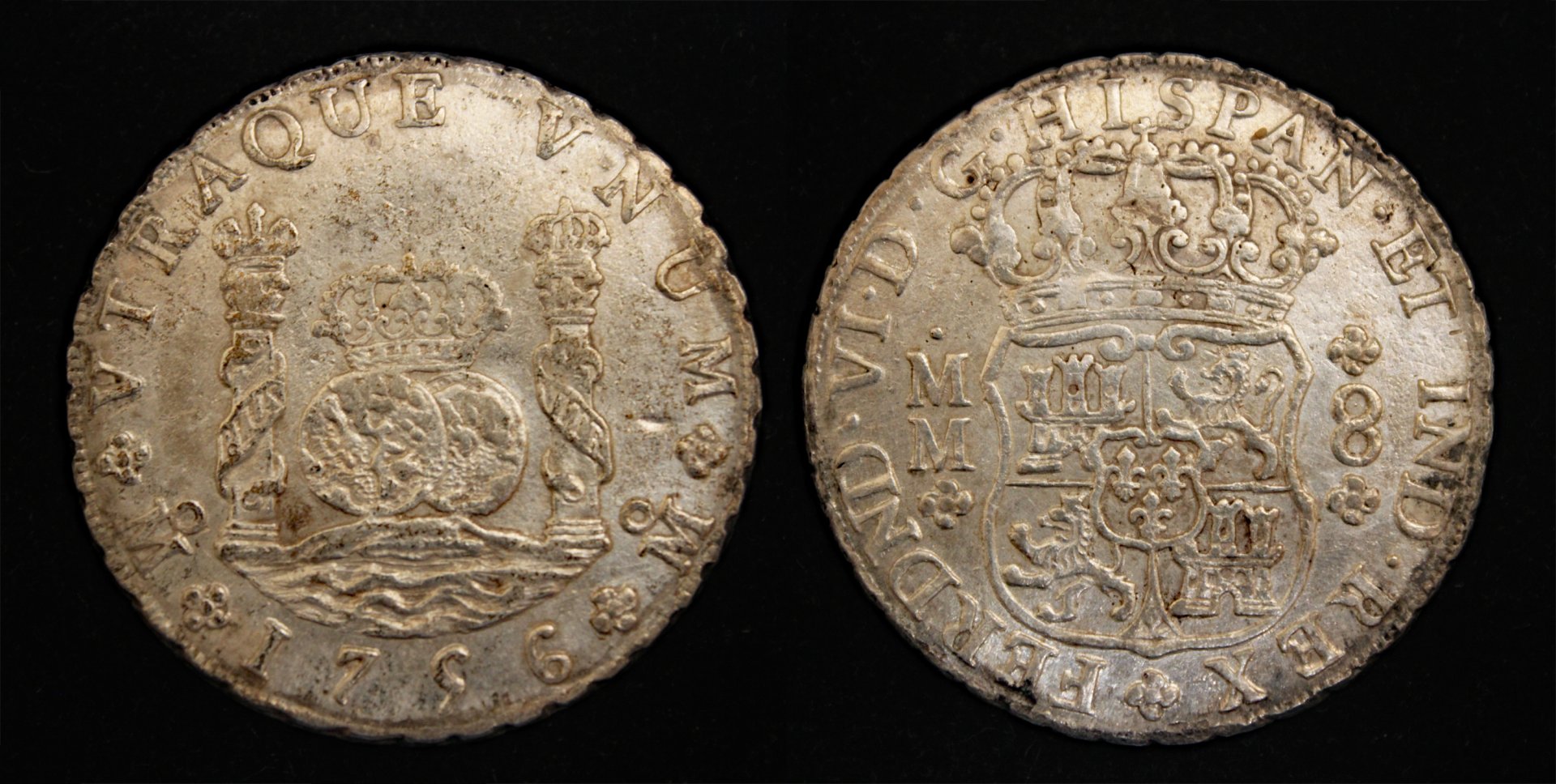 D-Camera Mexico 8 reales Ferdinand VI 1756 MM KM 401.2 26.80 grams 5-28-24.jpg