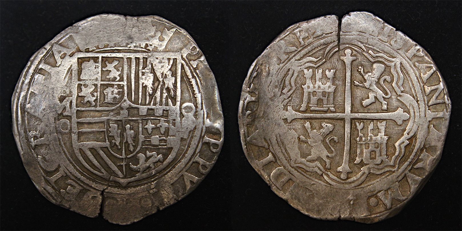 D-Camera Mexico 8 reales Philip II No Date oM O (1556-98) KM 43 27.2 grams Ponterio 2-91 2-24-23.jpg