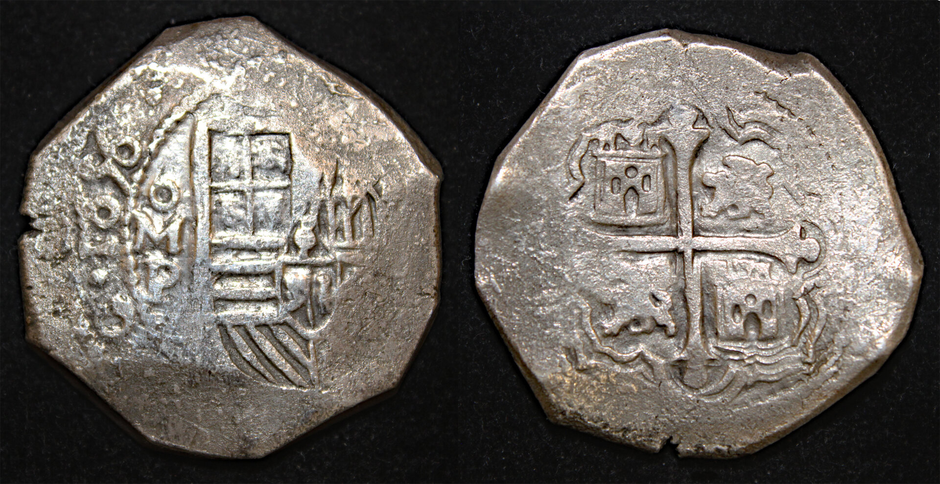 D-Camera Mexico 8 reales Philip IV 1656 P KM 45 26.8g salvaged 6-21-25.jpg