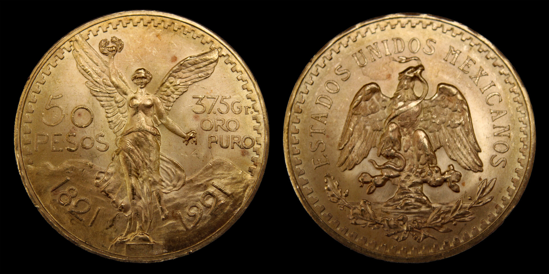 D-Camera Mexico AU 50 pesos Centenario 1921 Money Company 1992 9-19-21.jpg