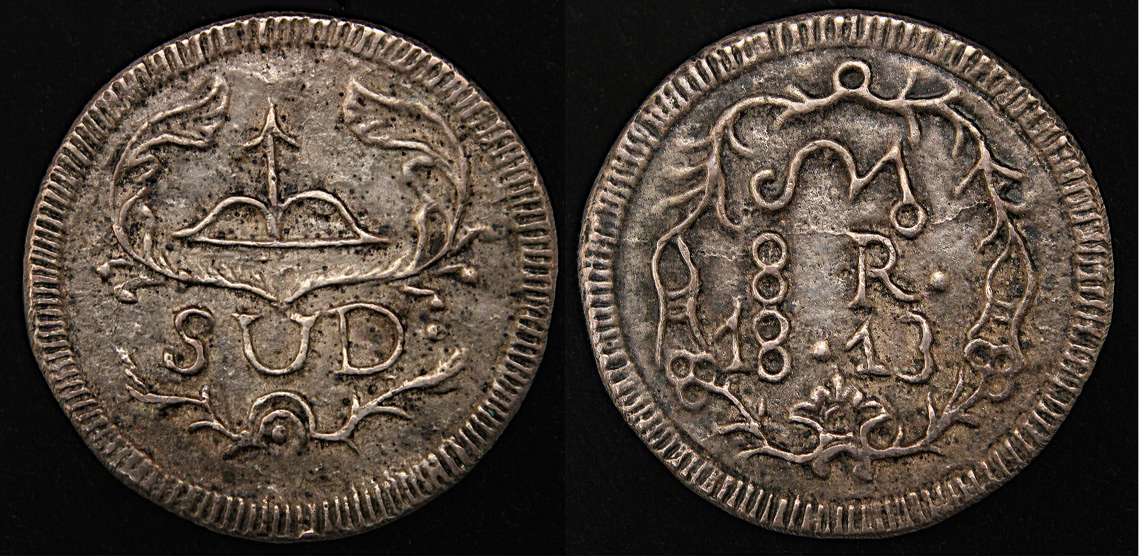 D-Camera Mexico Morelos silver SUD  1813 ex Richard Long 87 159 1-28-22.jpg