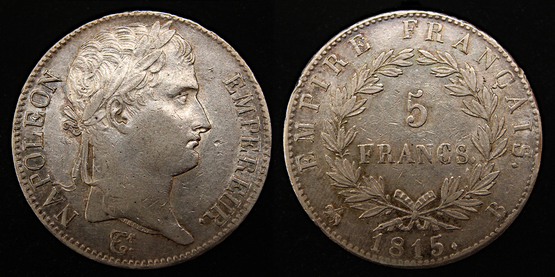 D-Camera Napoleon Bonapart 5 francs 1815 B Rouen 100days Karl 2-10-22.jpg