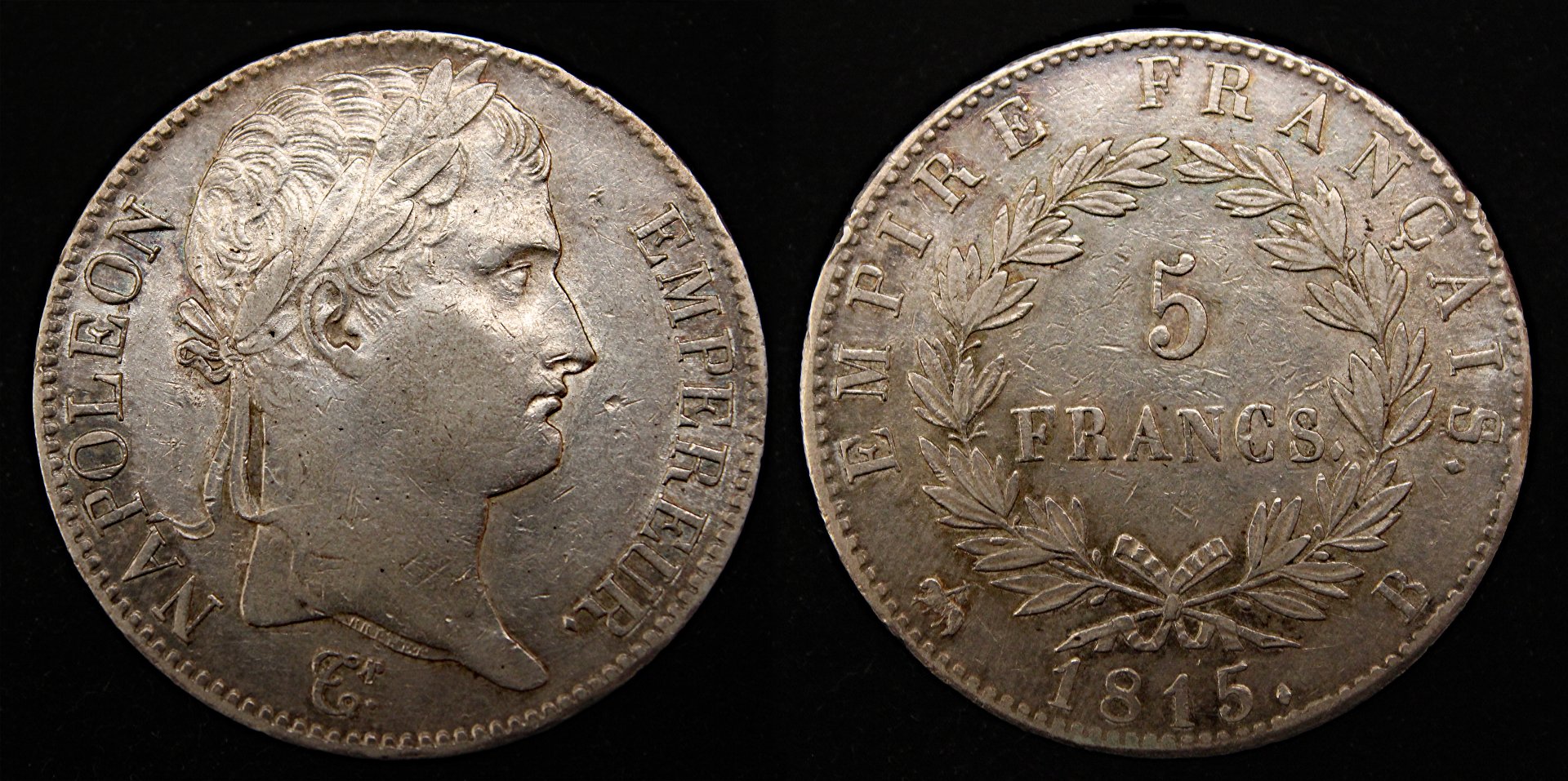 D-Camera Napoleon Bonapart 5 francs 1815 B Rouen 100days Karl 2-10-22.jpg