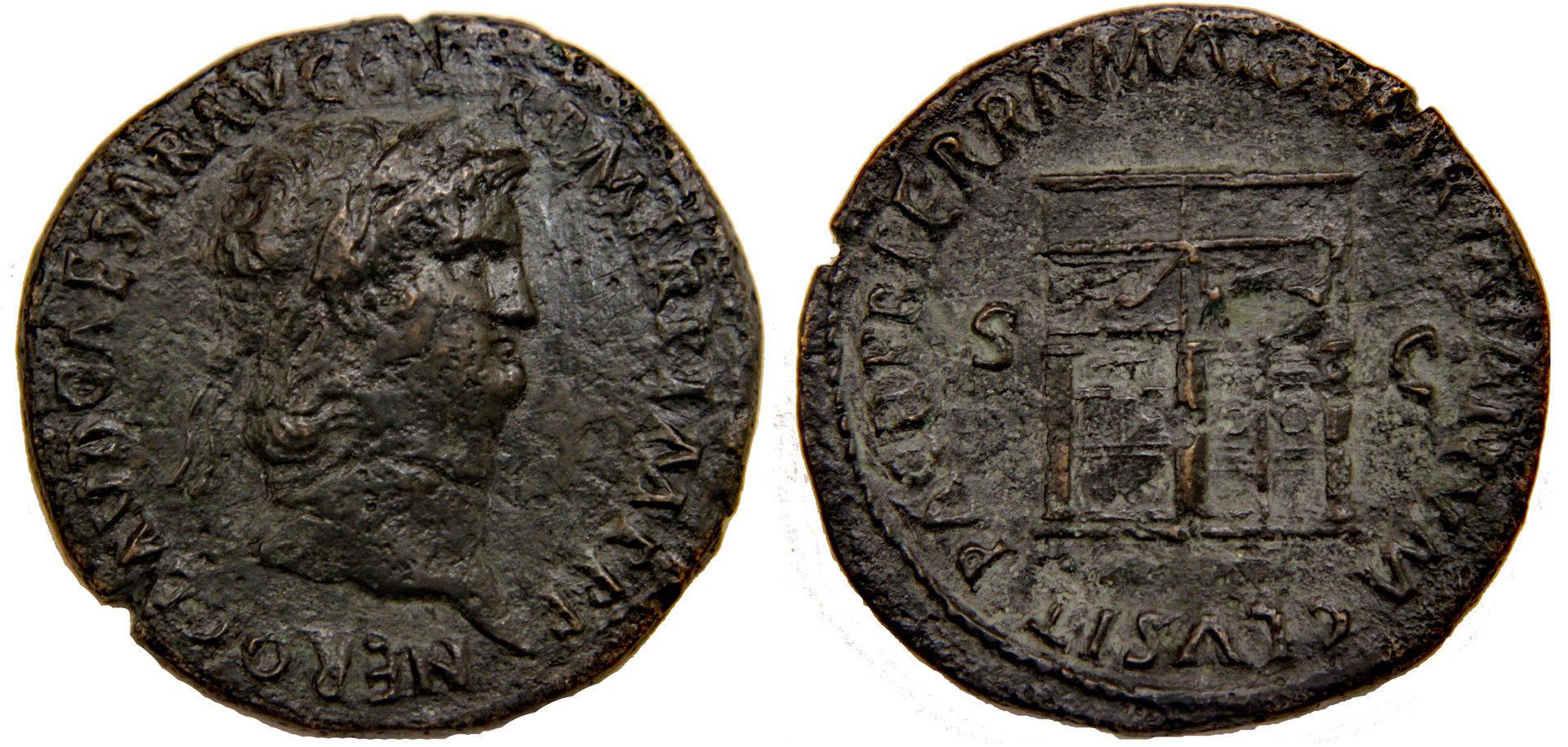 D-Camera Nero Sestertius, Temple of Peace, Besançon 1992, 23 grams, 8-11-20.jpg
