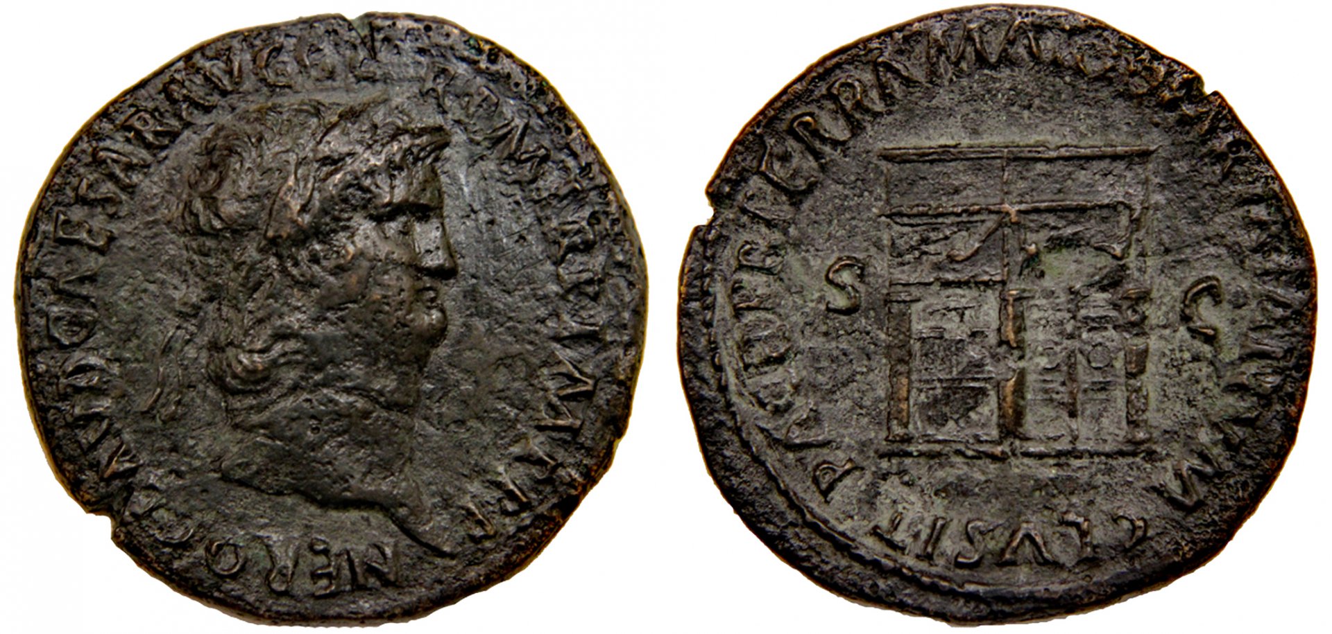 D-Camera Nero Sestertius, Temple of Peace, Besançon 1992, 23 grams, 8-11-20.jpg