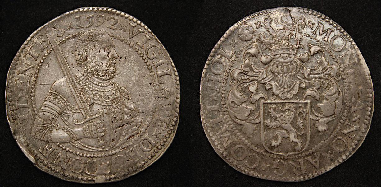 D-Camera Netherlands Holland rijksdaalder William the Silent 1592 28.63g d8841 Karl 5-30-22.jpg