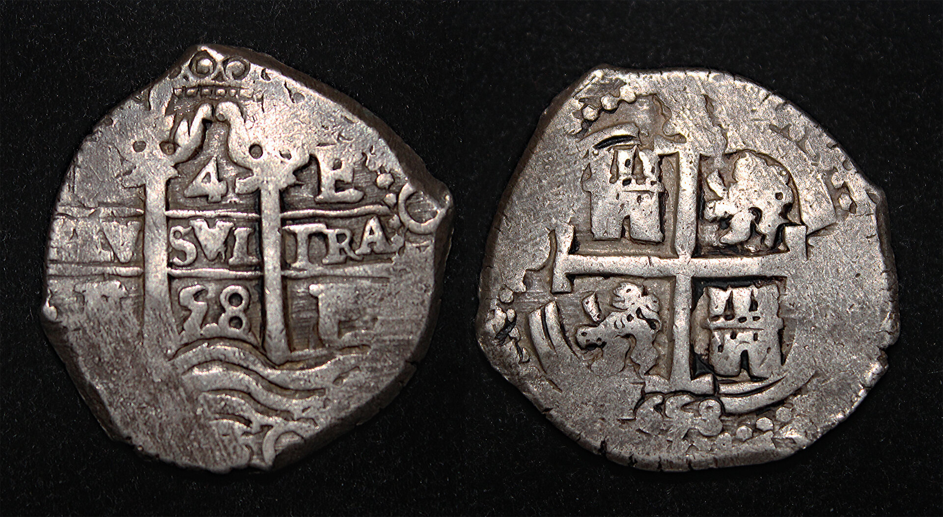 D-Camera Potosi 4 reales Philip IV 1658 E KM 18 12.8g struck on small flan 2-25-25.jpg