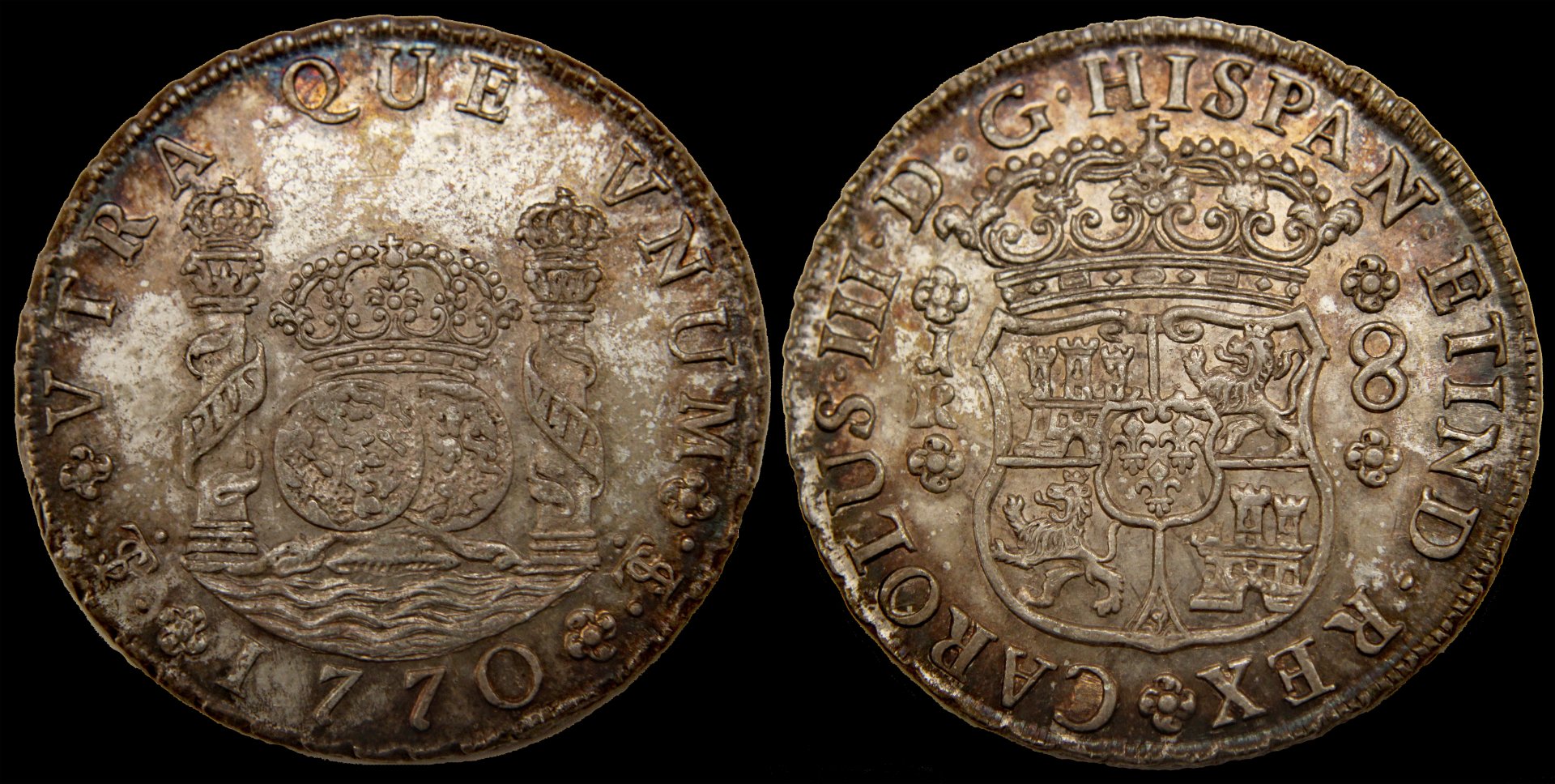 D-Camera Potosi 8 reales, Charles III, 1770 JR,  AU KM50 27.3g   2-23-21.jpg