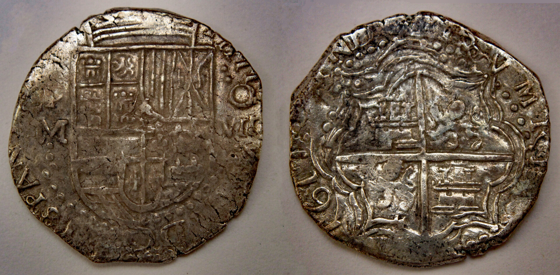 D-Camera Potosi 8 reales cob 1617 M 27.2g Atocha Ref Col no 208 WW 1990  6-27-21.jpg