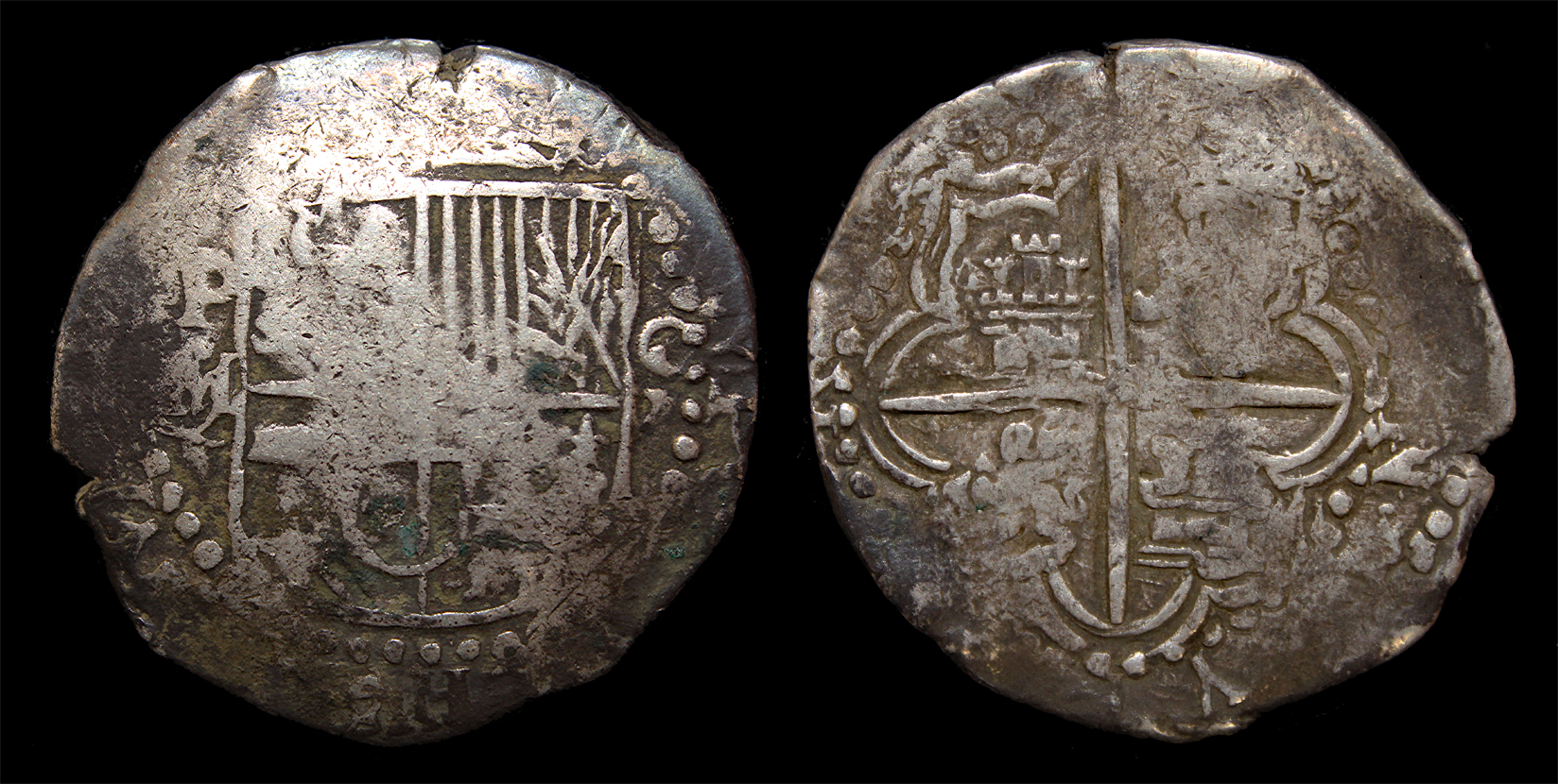 D-Camera Potosi 8 reales Philip III c. 1616 assayer M over Q, Paoletti 137 27.1 grams 3-25-23.jpg