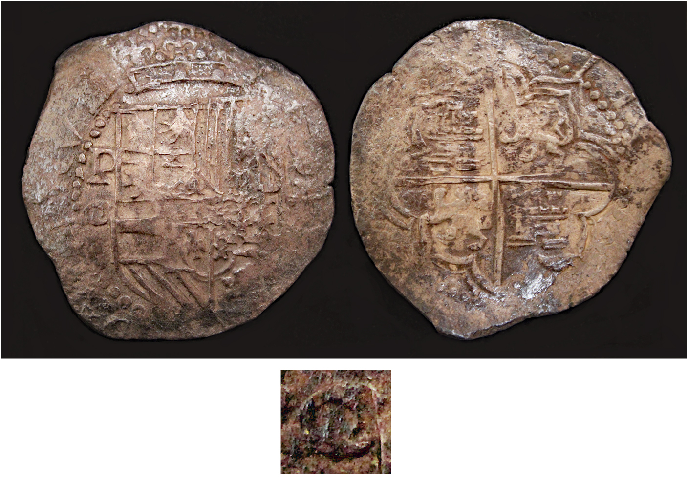 D-Camera Potosi 8 reales Philip III c.1616 larger Q over small Q 26.52g 3-25-23.jpg