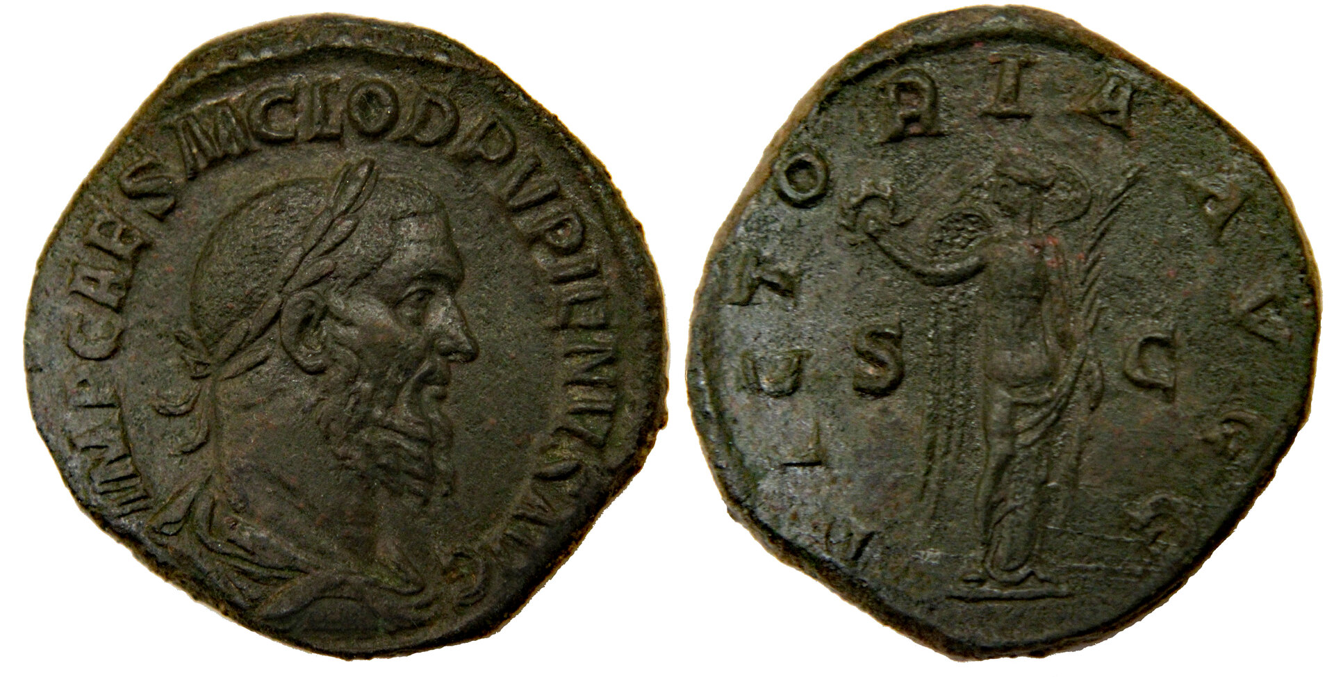 D-Camera Pupienus sestertius, 238 AD, Victory standing, CNG, 19.91 grams, RIC IV 23a 12-10-20.jpg