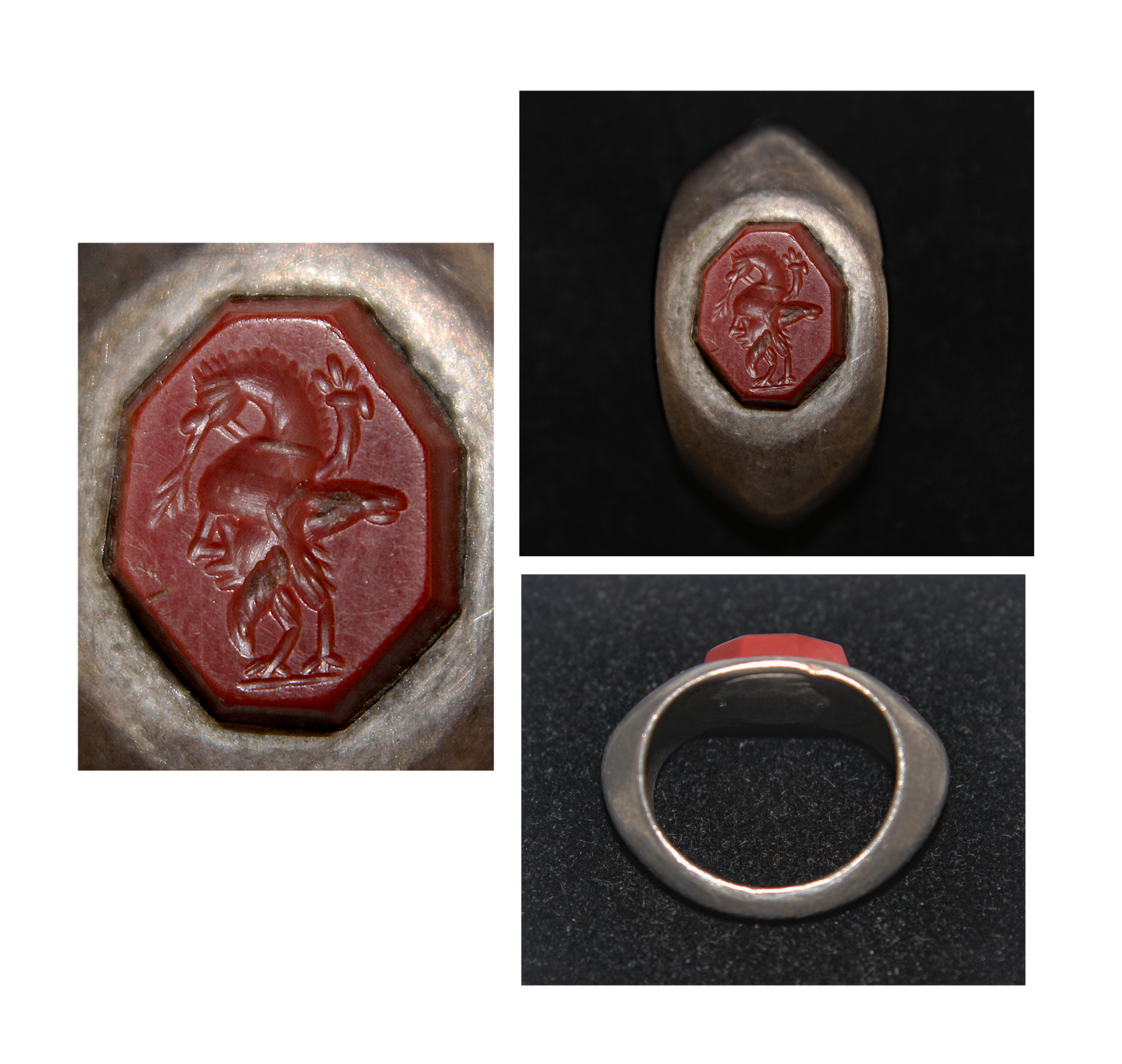 D-Camera Roman jasper itaglo silver ring 3rd-4th cen AD stone 11mm 25mmx15mm ring 11.33g 8-10-22.jpg
