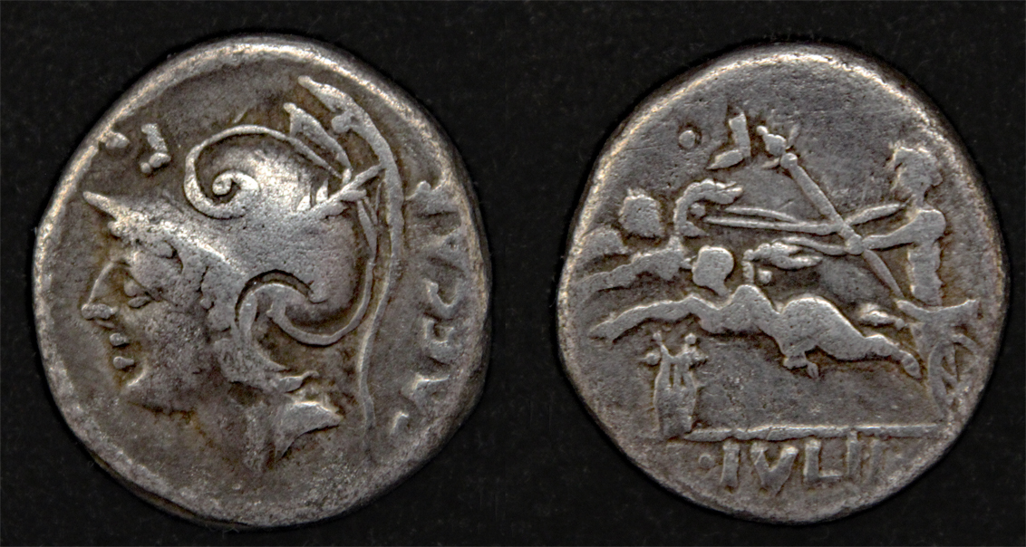 D-Camera Roman Rep L. Julius L.f. Caesar, Rome, 103 BC AR Den Craw 320-1 3.84g Sal 4-10-22.jpg